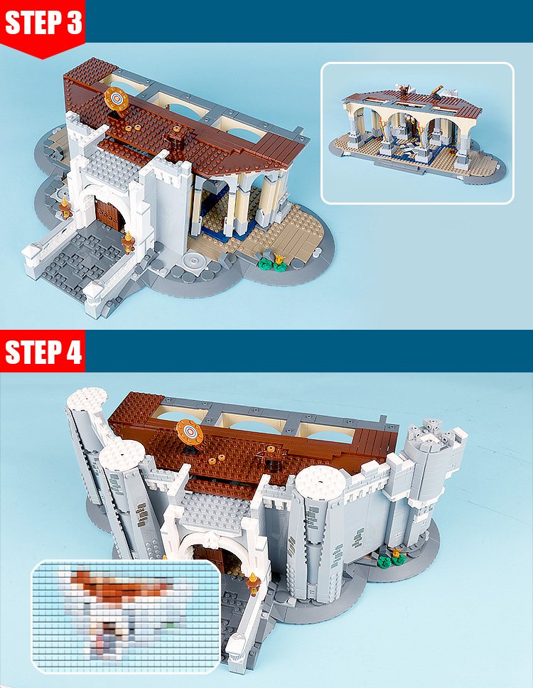 CUSTOM 16008 Building Blocks Disney Castle Building Brick Sets