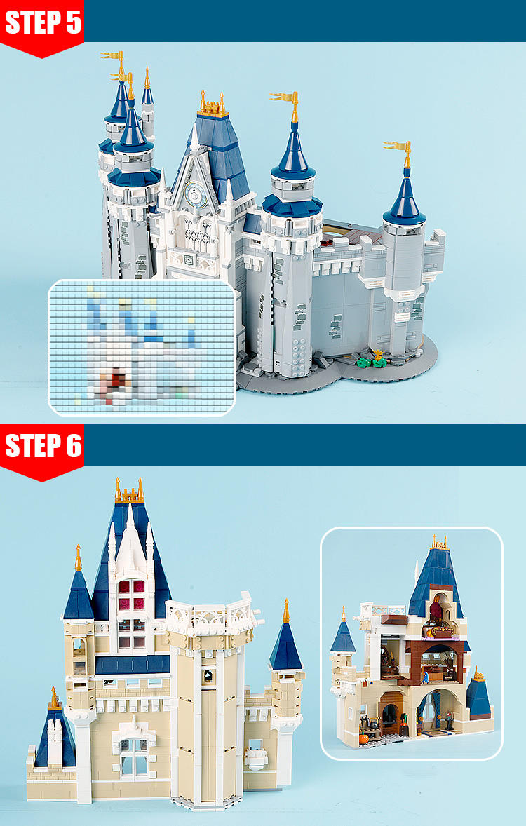 BENUTZERDEFINIERTE 16008 Bausteine Disney Castle Building Brick Sets