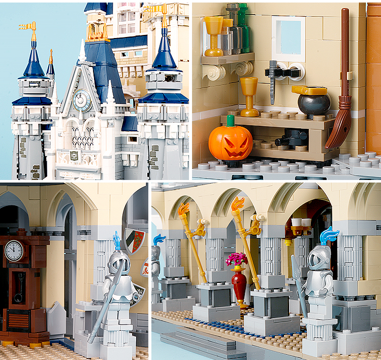 CUSTOM 16008 Building Blocks Disney Castle Building Brick Sets