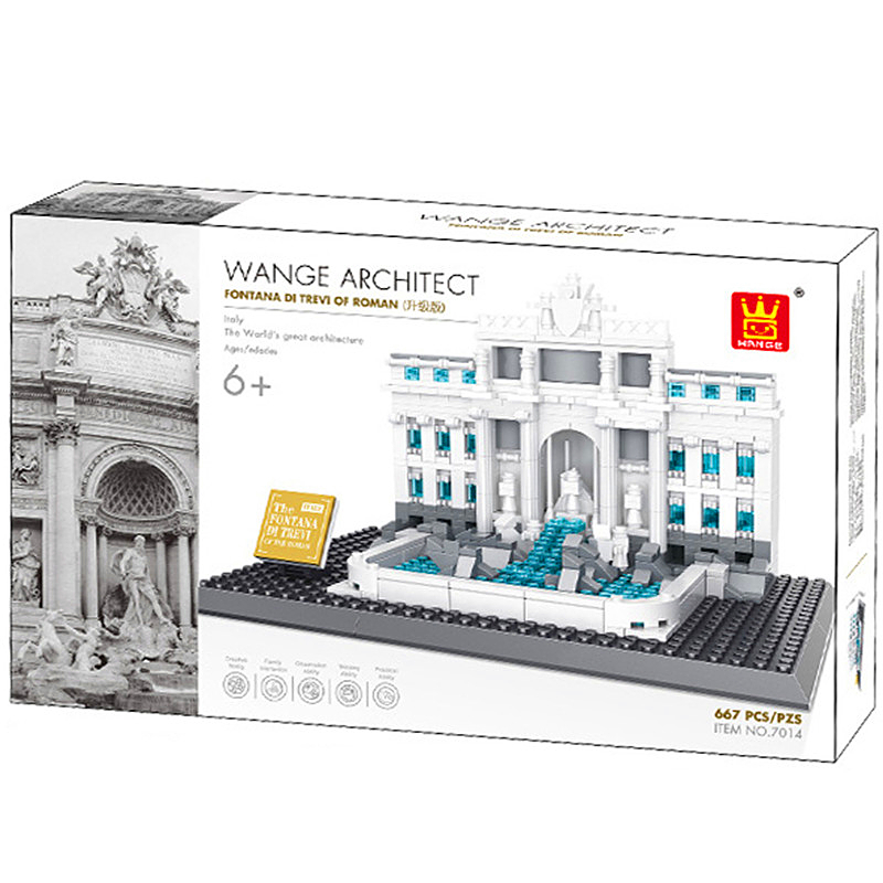 -WANGE Architecture Rome Treasure Pool Building 4212 Building Blocks Toy Set