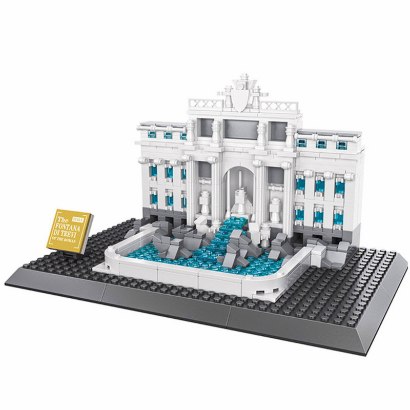 -WANGE Architecture Rome Treasure Pool Building 4212 Building Blocks Toy Set