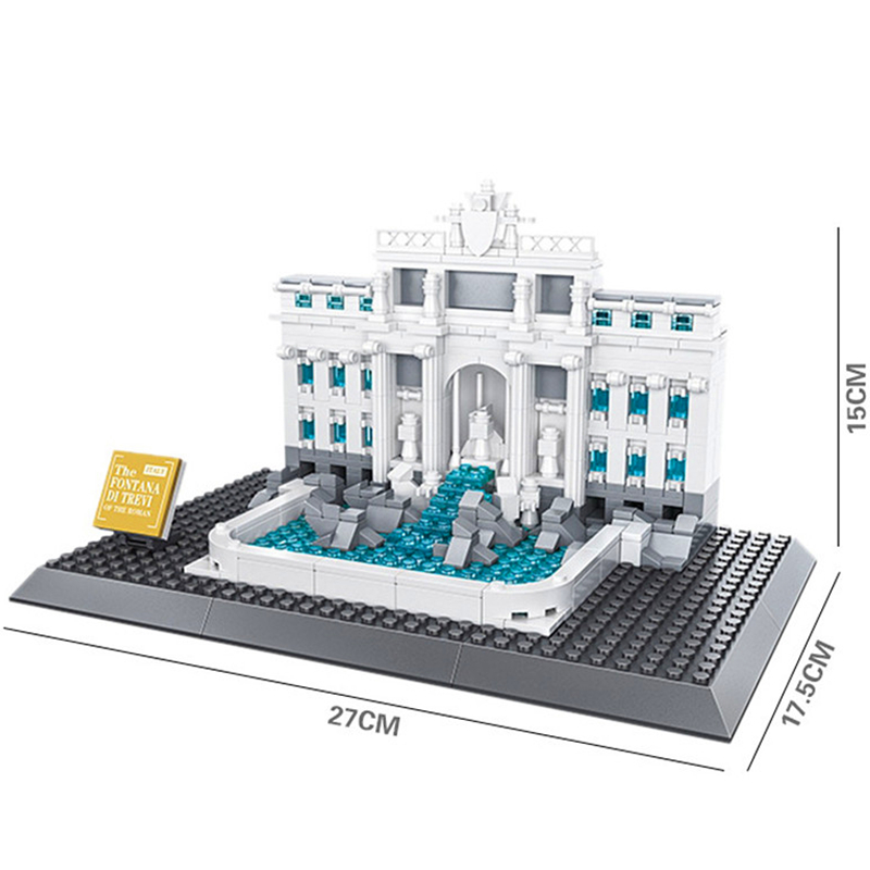 -WANGE Architecture Rome Treasure Pool Building 4212 Building Blocks Toy Set