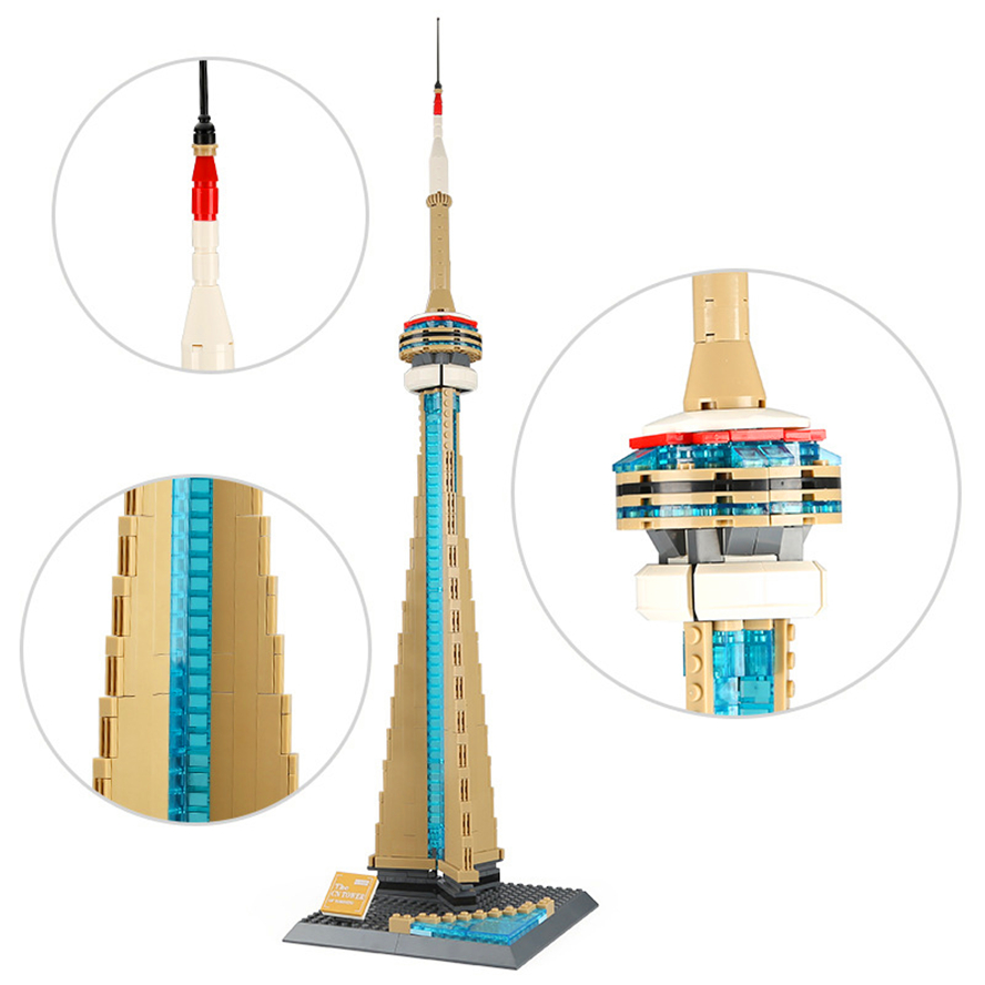 WANGE Architecture Toronto TV Tower Canada Building 4215 Building Blocks Toy Set