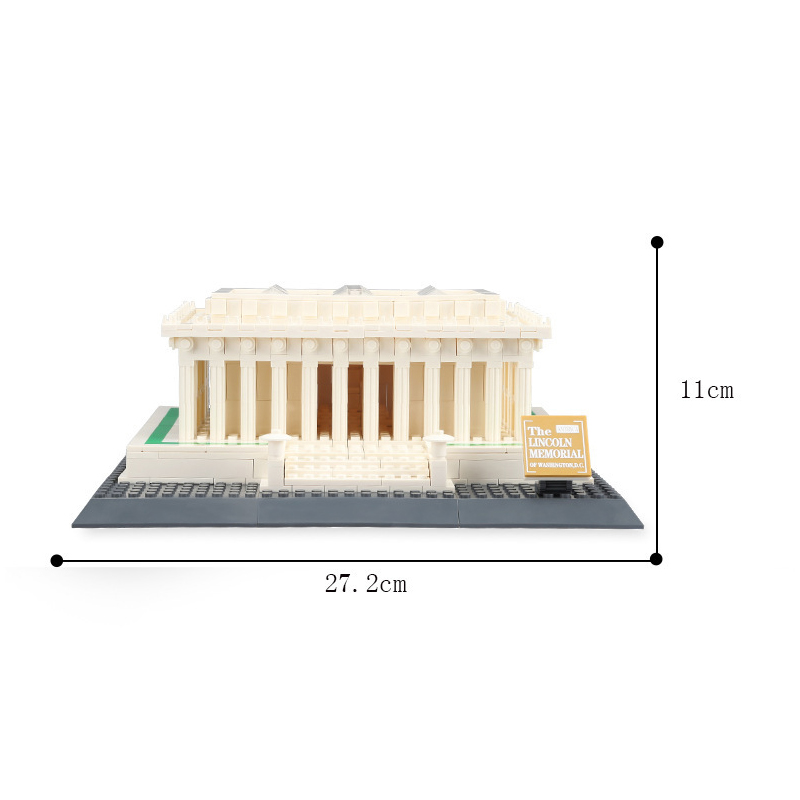 WANGE Architecture Lincoln Memorial Building 4216 Building Blocks Toy Set