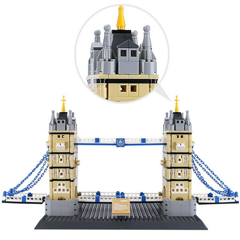 WANGE Architektur Tower Bridge Gebäude 4219 Bausteine Spielzeug Set