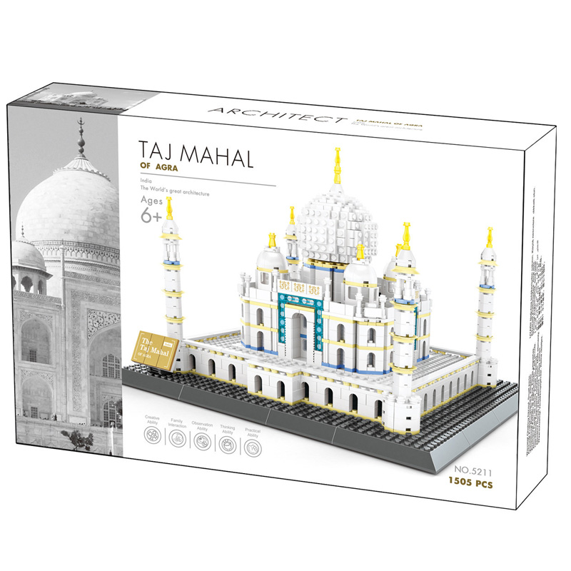 WANGE Architecture 인도 타지마할 5211 빌딩 블록 장난감 세트