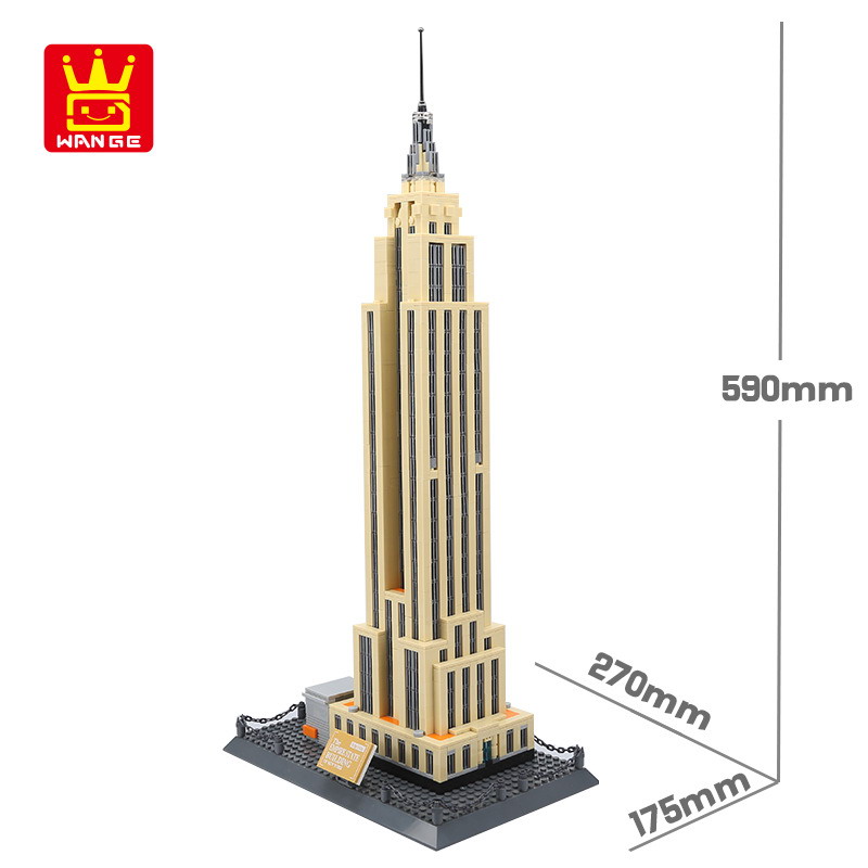 WANGE Architecture American Empire State 5212 빌딩 블록 장난감 세트