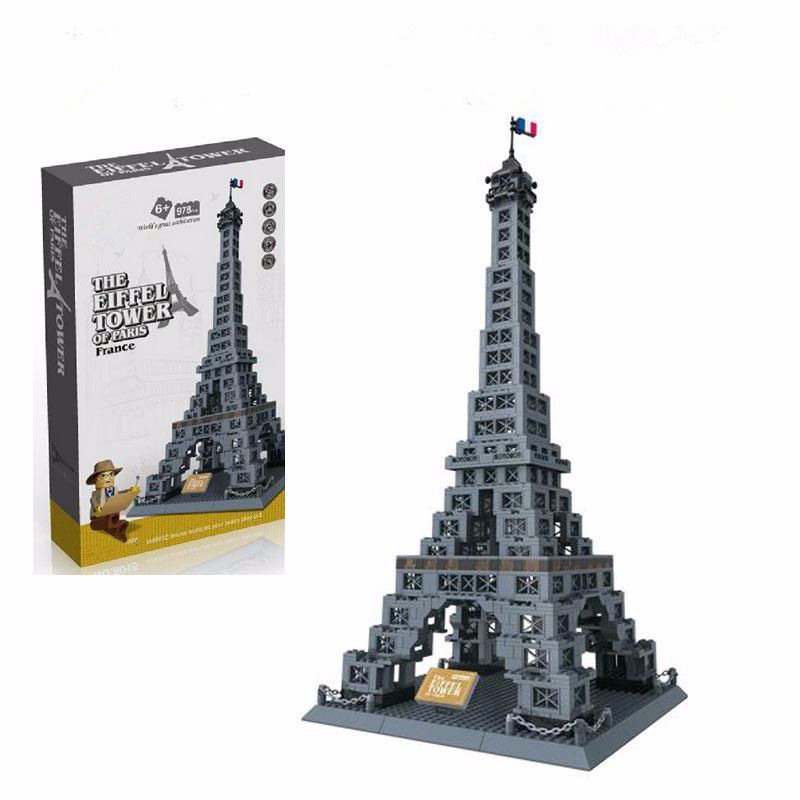 WANGE Architecture Eiffel Tower Building 5217 Building Blocks Toy Set