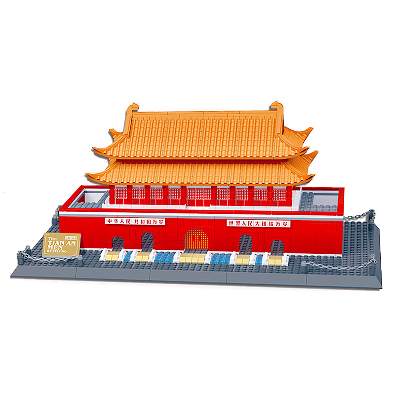 WANGE Architecture Beijing Tiananmen 5218 Bausteine-Spielzeug-Set