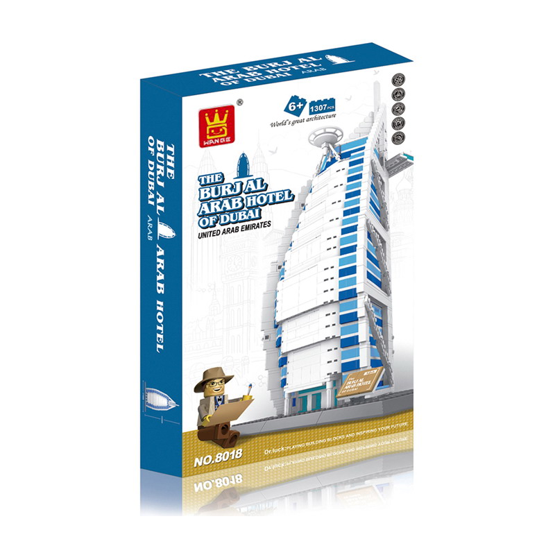 WANGE Dubaï Burj Al Arab Hôtel 5220 Blocs de construction Ensemble de jouets