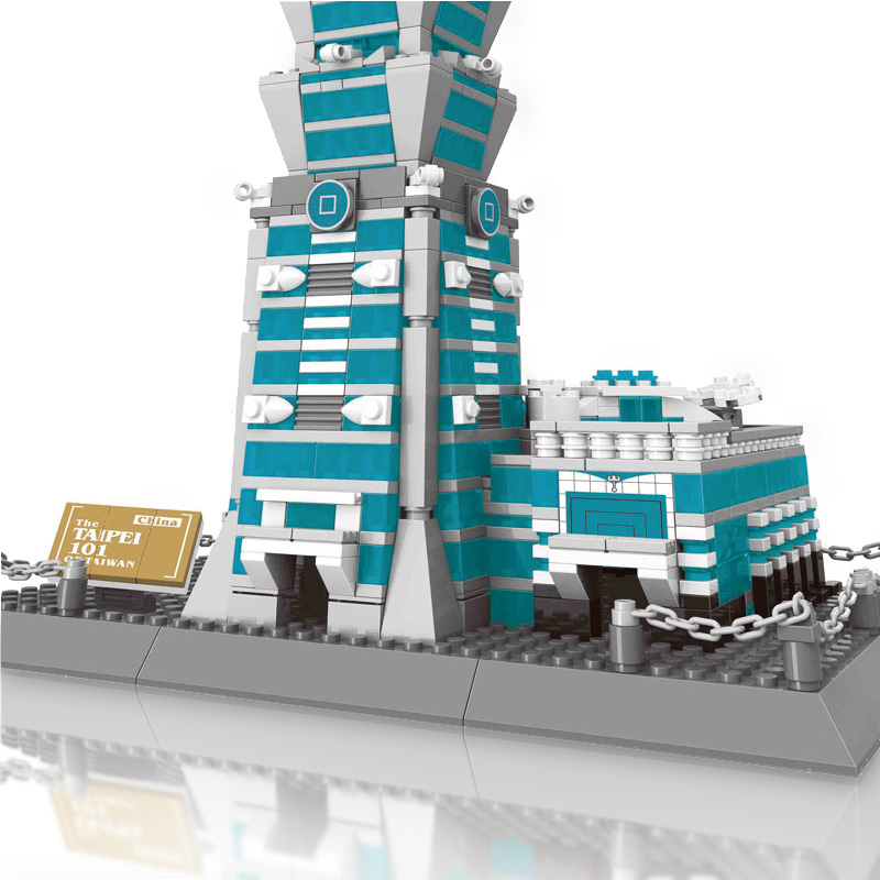 WANGE Architecture série le Taipei 101 modèle 3D 5221 blocs de construction ensemble de jouets