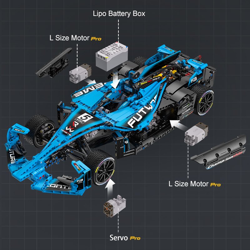 CADA 64004 Technology Series Formel E F1 Auto Bausteine Spielzeug-Set
