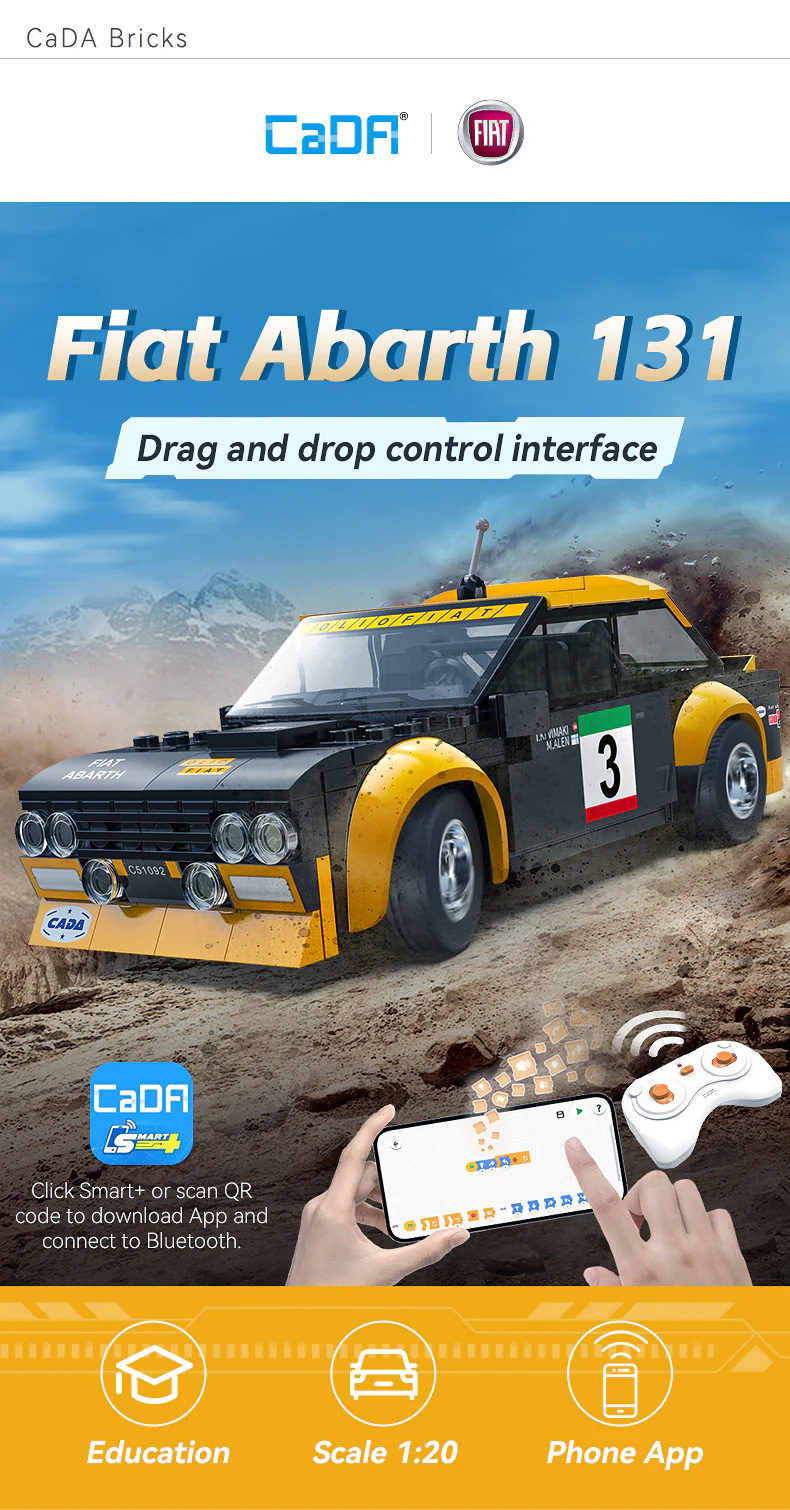 Juego de bloques de construcción de coches de carreras con programación por control remoto Cada C51092
