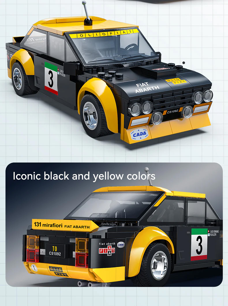 Juego de bloques de construcción de coches de carreras con programación por control remoto Cada C51092