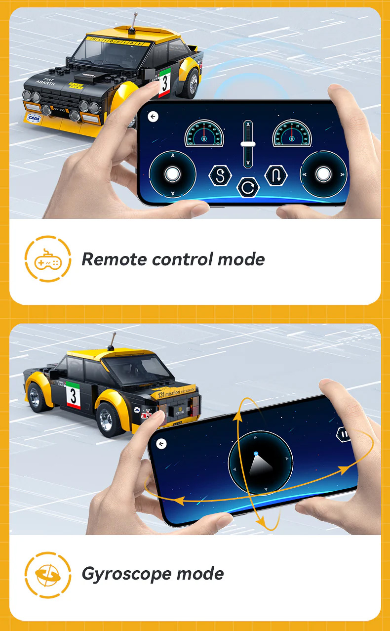 Juego de bloques de construcción de coches de carreras con programación por control remoto Cada C51092