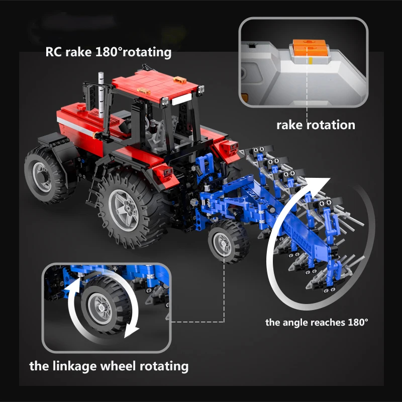 CADA C61052 Multi-Functional Farmer Tractor Building Blocks Toy Set