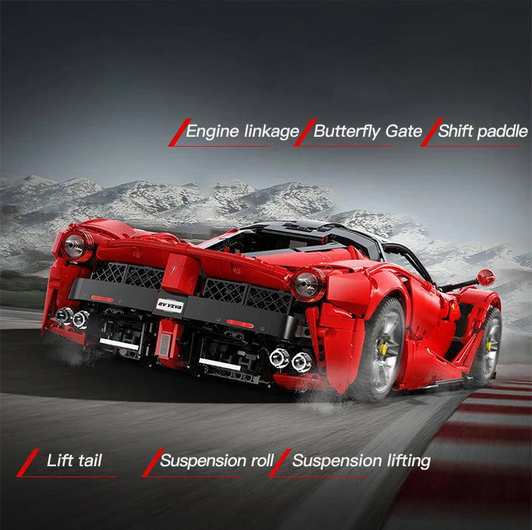 Cada C61505 Laferrari Viva Hypercar Red Racing Car Building Blocks Toy Set
