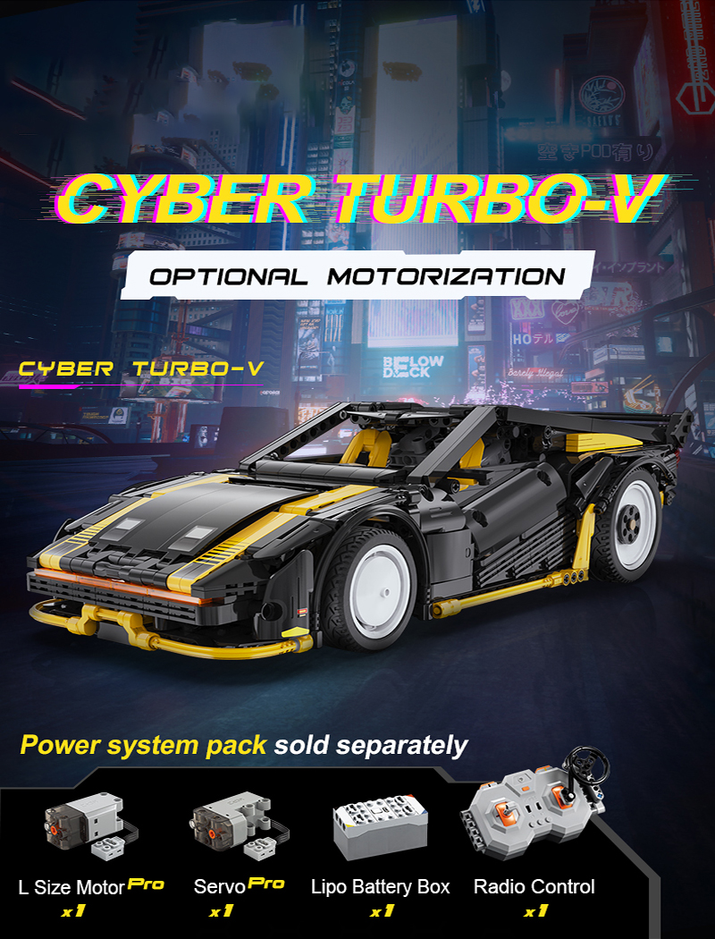 CADA C63001 Ensemble de blocs de construction Cyber ​​Turbo-V Roadster