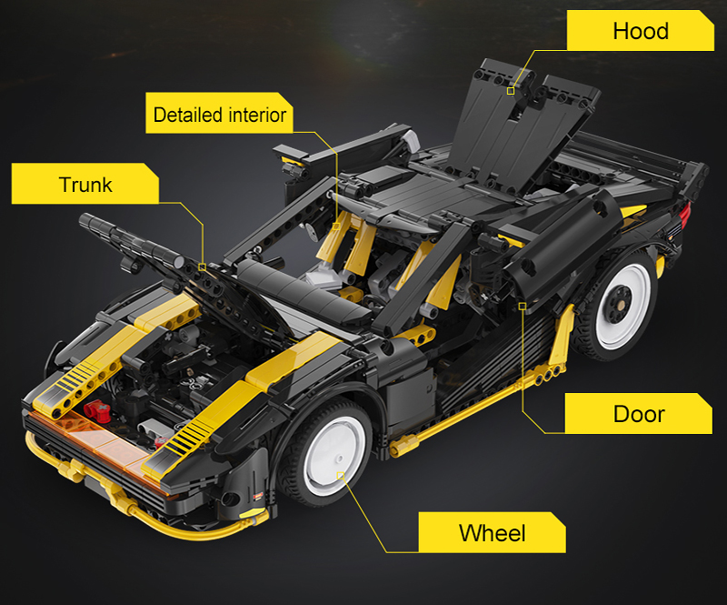 Juego de juguetes de bloques de construcción CADA C63001 Cyber ​​Turbo-V Roadster