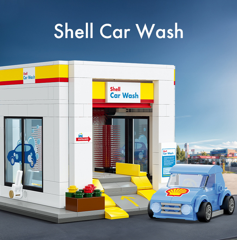 Cada C66030 Shell Car Wash - Juego de bloques de construcción