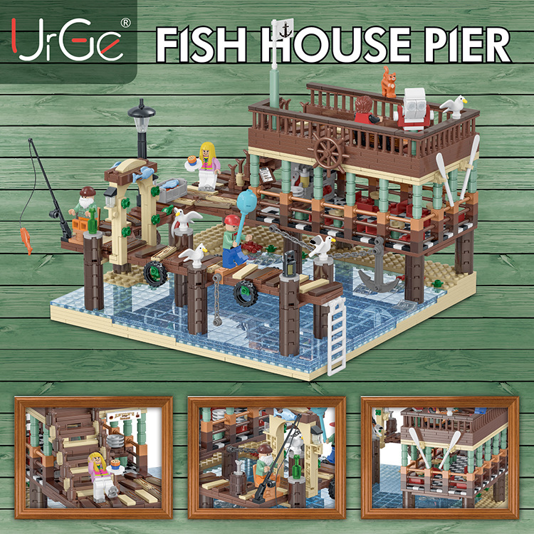 Customer Fish House Pier For Old Fishing Store 1402 Pieces