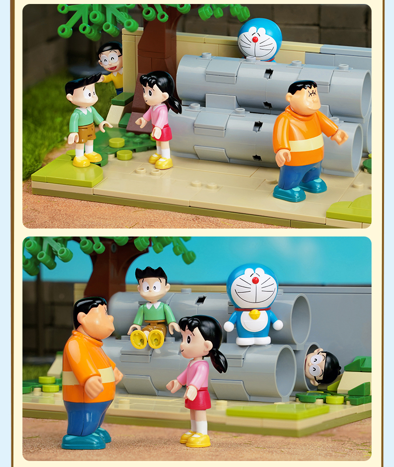 Keeppley K20409 Doraemon cement pipe open space Building Blocks Toy Set
