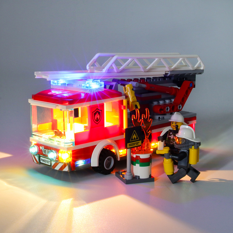 Light Kit For City Fire Ladder Truck LED Highting Set 60107