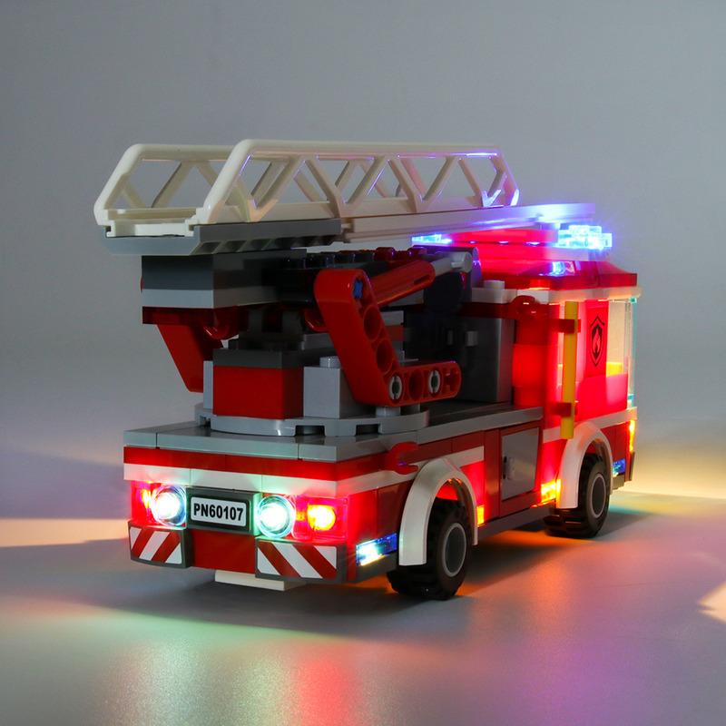 Light Kit For City Fire Ladder Truck LED Highting Set 60107