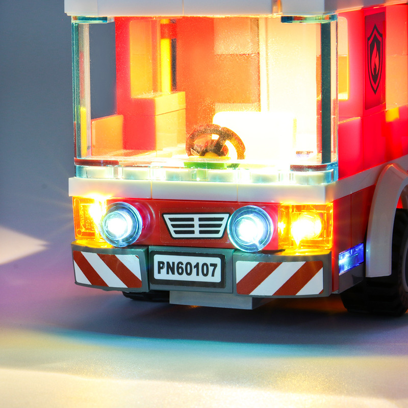 Light Kit For City Fire Ladder Truck LED Highting Set 60107