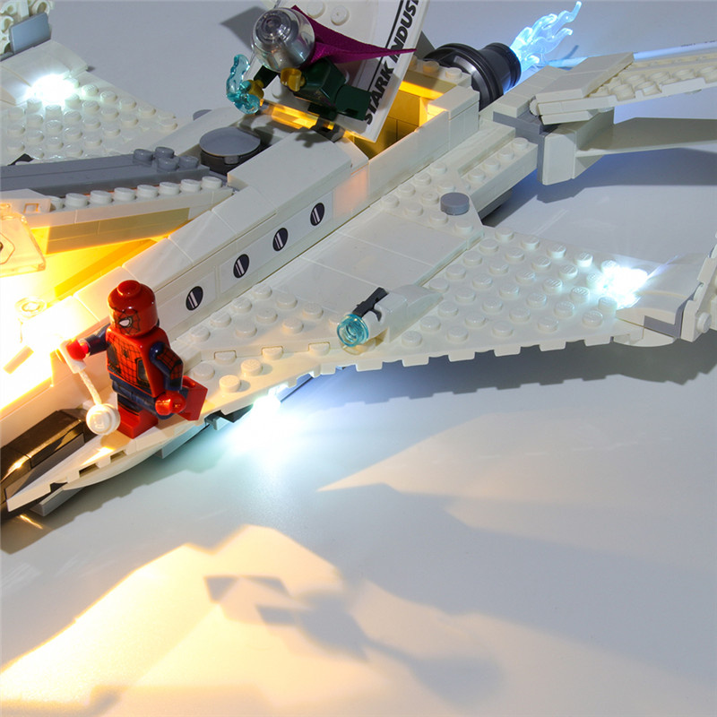 Marvel Stark Jet 및 Drone Attack LED Highting Set 76130용 라이트 키트