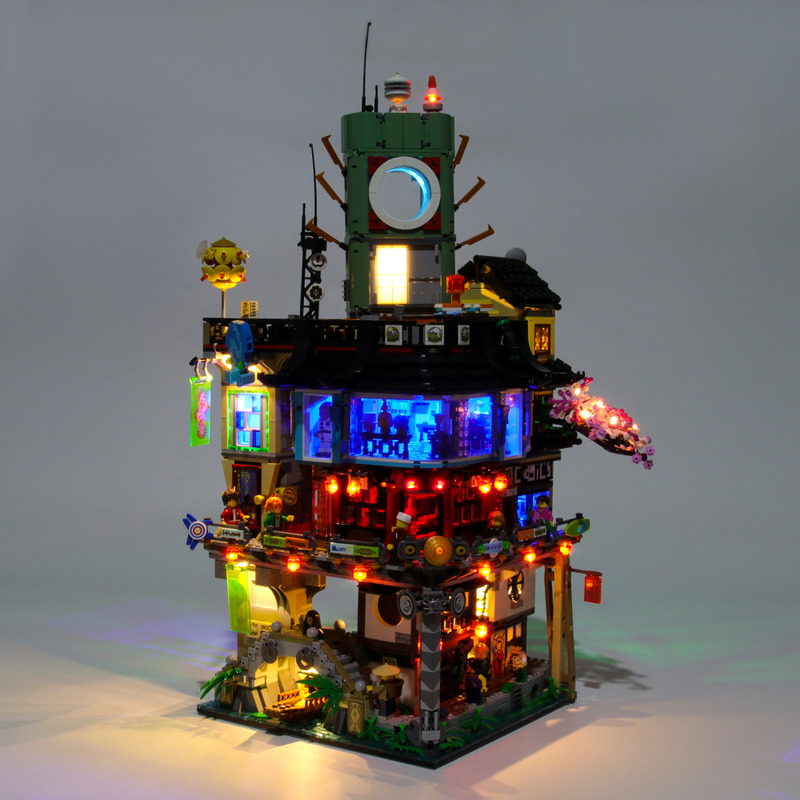 LED Light Kit ONLY For LEGOs 70620 Ninjagp Movie Ninjago City Lighting 