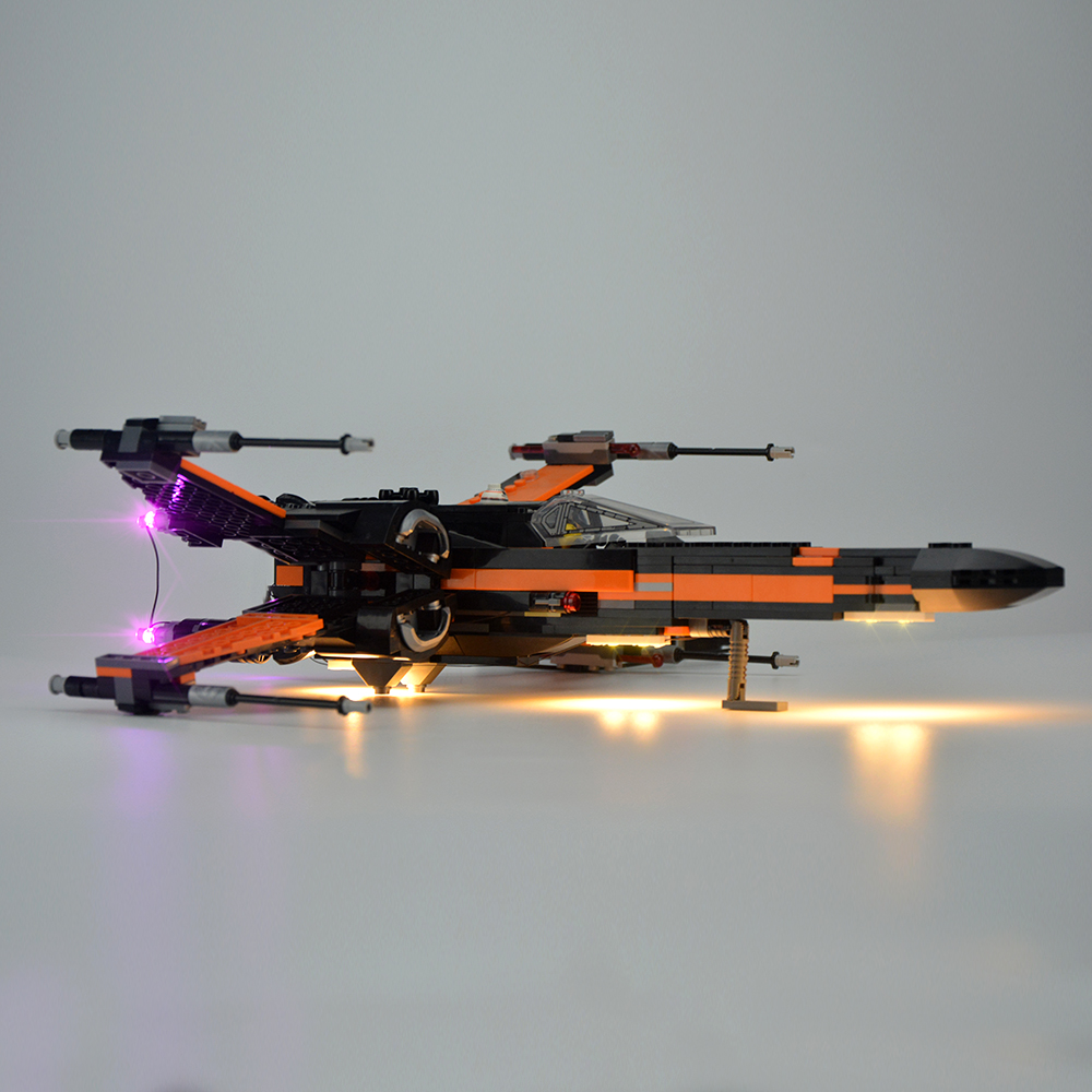 光キットスター-ウォーズポーのXウイング戦闘機LEDセット75102-BuildingToyStore.com