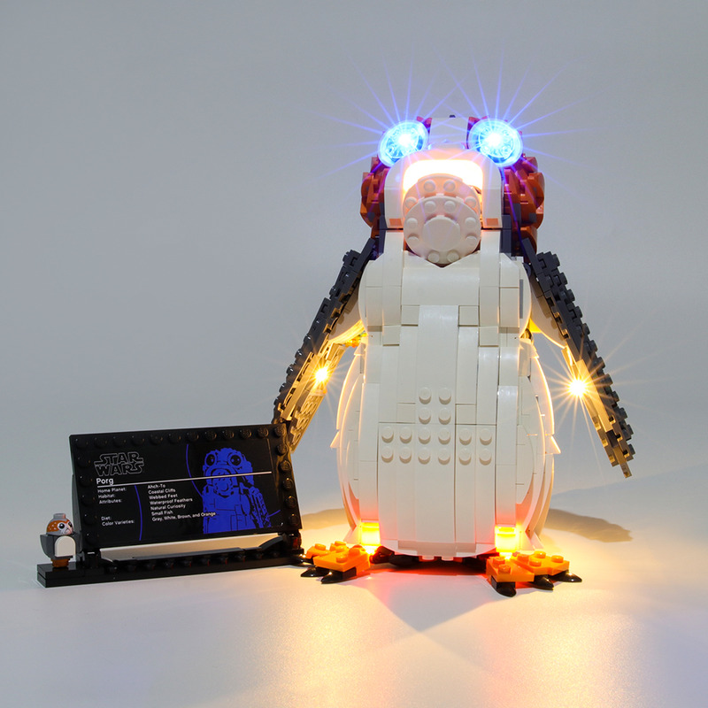 Star Wars Porg LED Highting Set 75230용 라이트 키트
