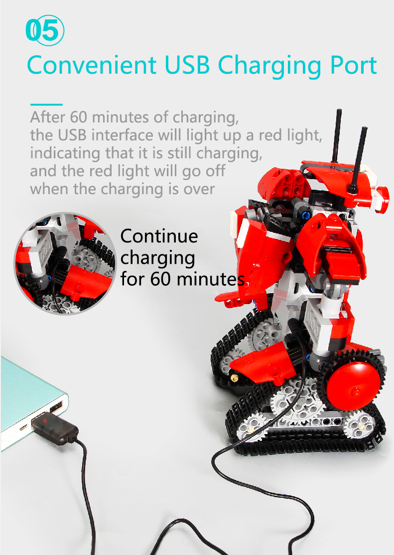 MOULD KING 13004 Bister - Juego de juguetes de bloques de construcción con robot de control remoto
