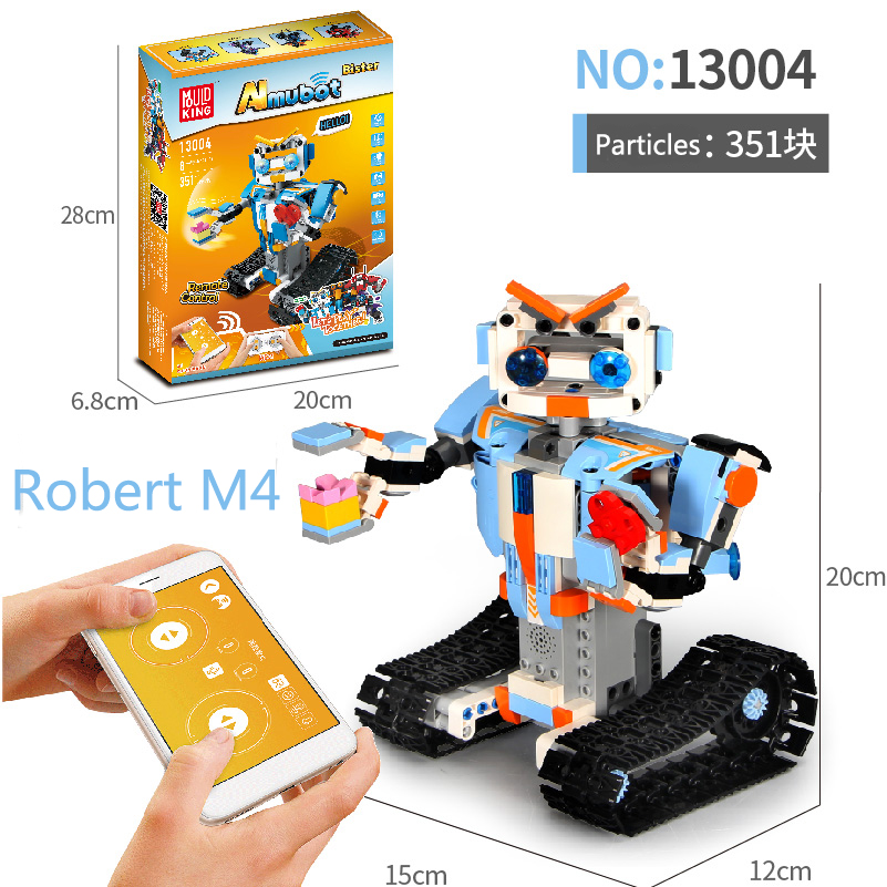 MOULD KING 13004 Bister - Juego de juguetes de bloques de construcción con robot de control remoto