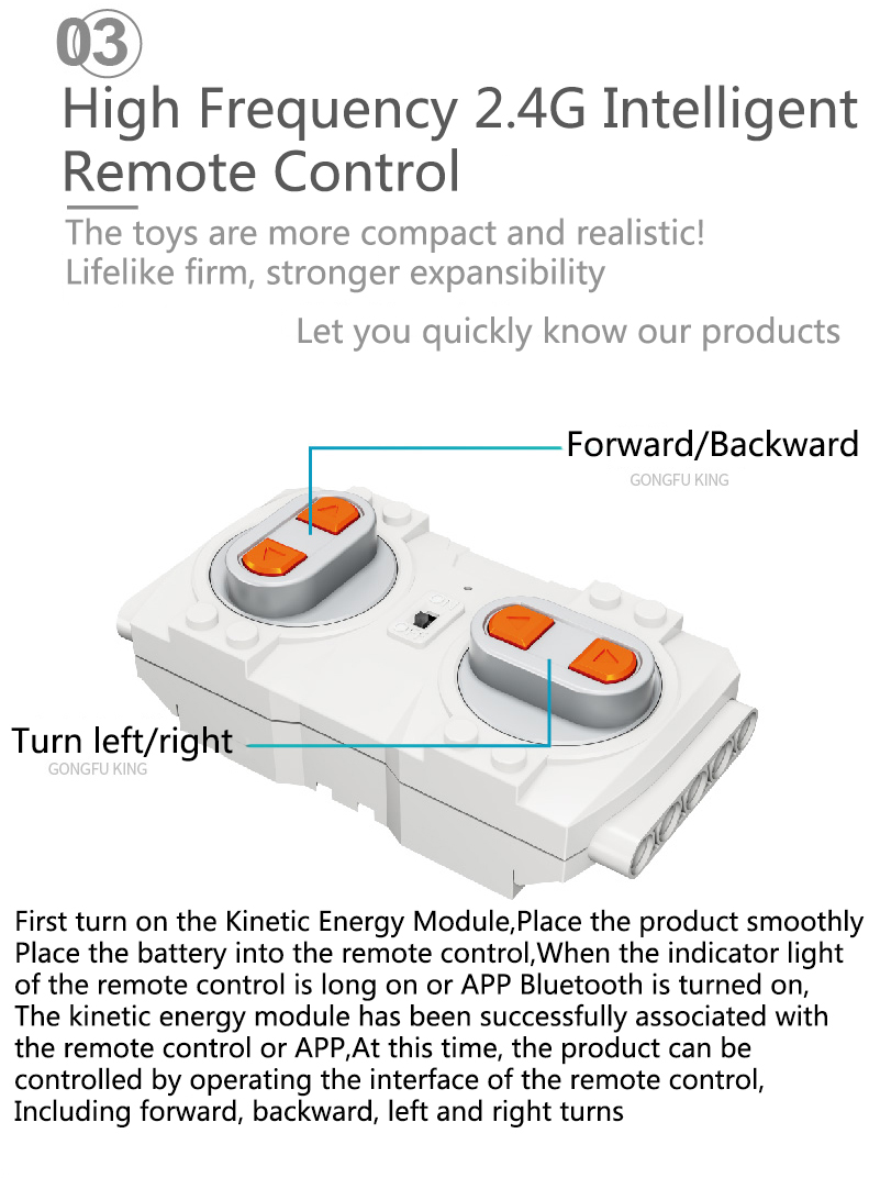 MOULD KING 13004 Bister - Juego de juguetes de bloques de construcción con robot de control remoto