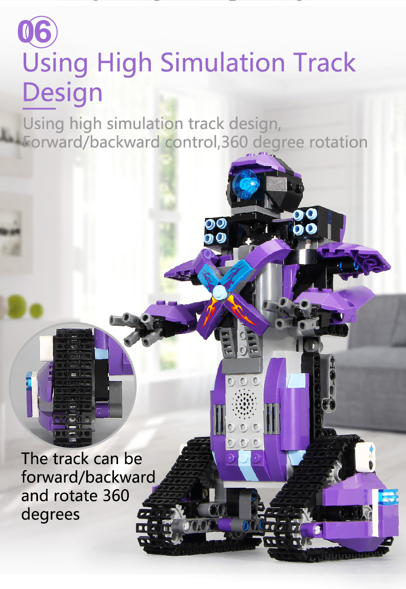 MOULD KING 13004 Bister - Juego de juguetes de bloques de construcción con robot de control remoto