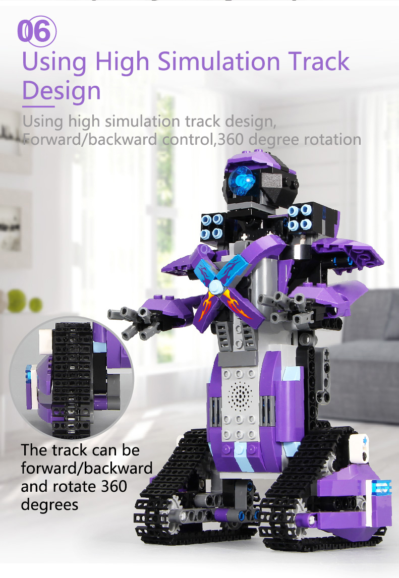 MOULD KING 13004 Bister Ensemble de blocs de construction de robot télécommandé