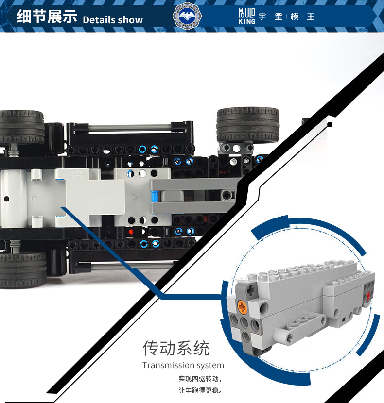 MOLD KING 13007 특수 경찰 명령 차량 빌딩 블록 장난감 세트