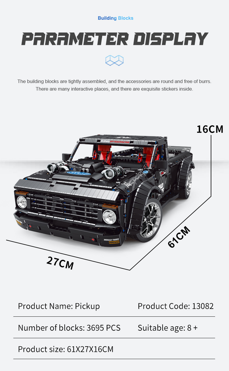 MOLD KING 13082 Pickup Baustein-Spielzeugset