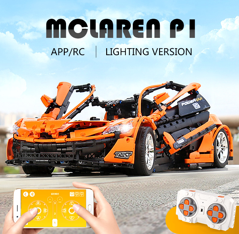 MOULD KING 13090D McLarening P1 hypercar Racing Car Building Blocks Toy Set