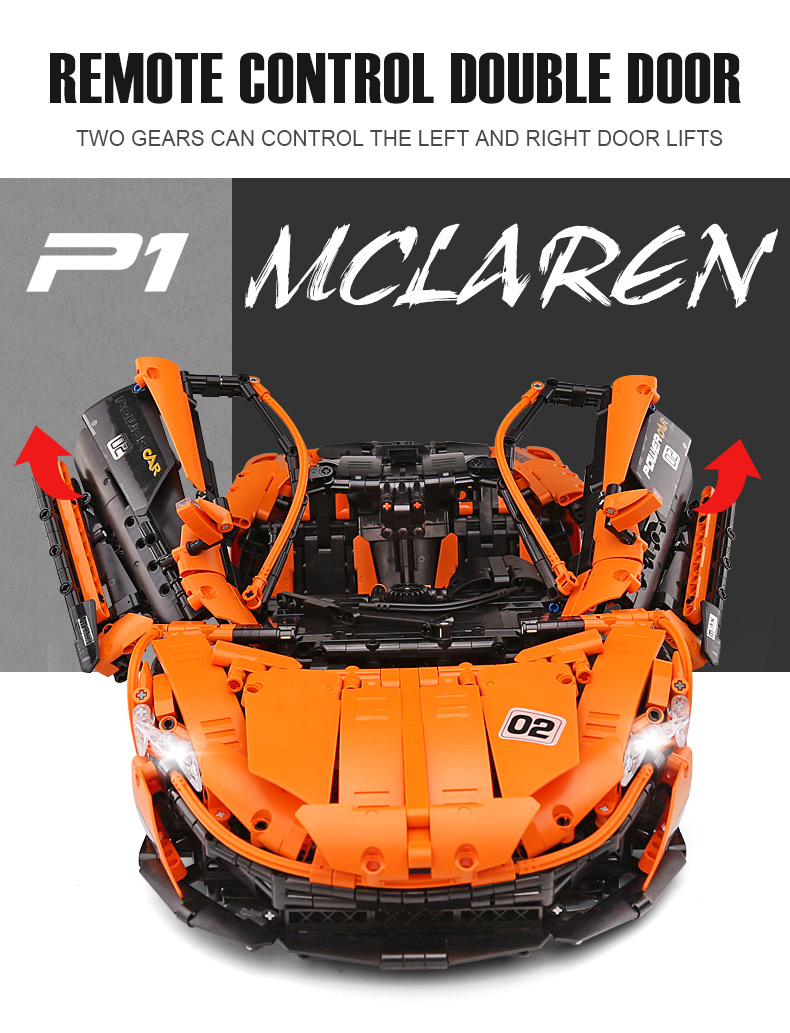 MOULD KING 13090D McLarening P1 hypercar Racing Car Building Blocks Toy Set