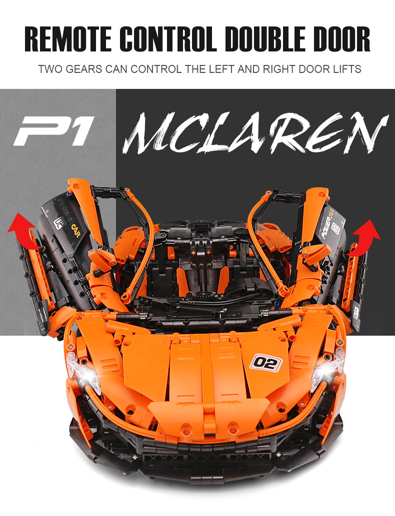 MOLD KING 13090D McLarening P1 Hyperauto Rennwagen Bausteine Spielzeugset