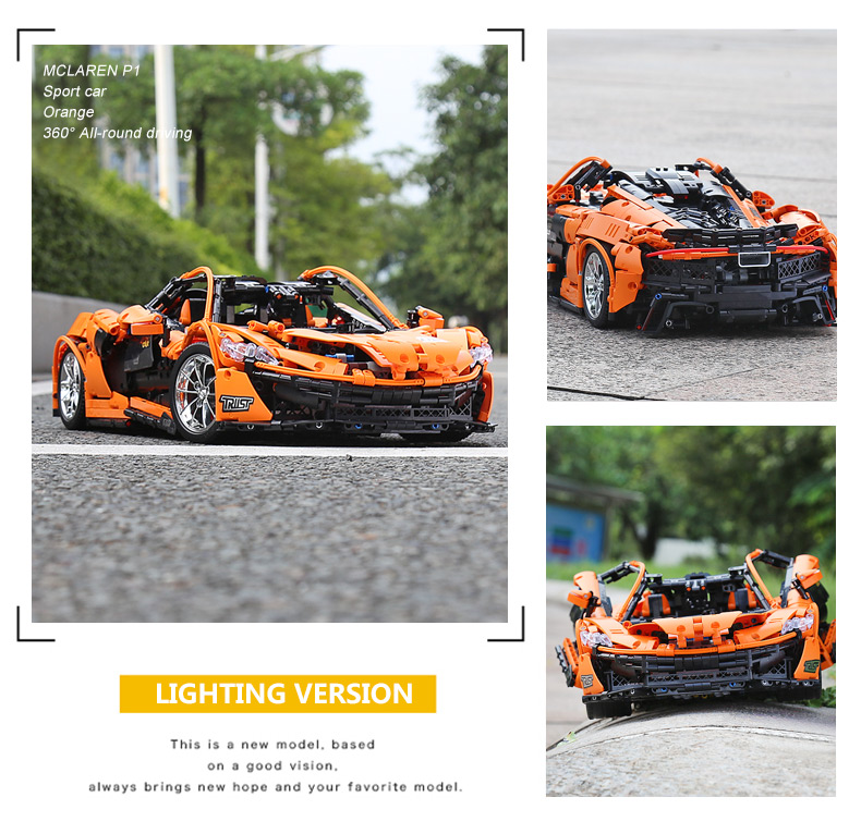 MOULD KING 13090D McLarening P1 hypercar Racing Car Building Blocks Toy Set