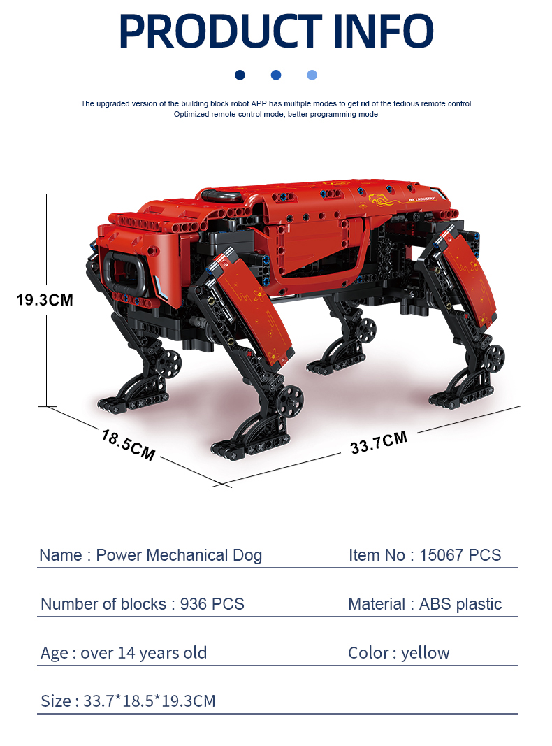 MOLD KING 15067 Tech Machinery Series MK-Power 로봇 빌딩 블록 장난감 세트