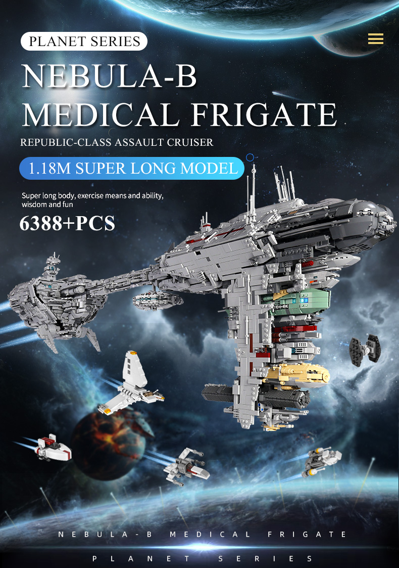 MOULD KING 21001 UCS Nebulon Model B Medical Frigate Star Wars Building Blocks Toy Set