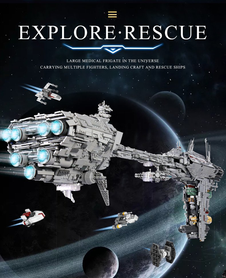 MOULD KING 21001 UCS Nebulon Model B Medical Frigate Star Wars Building Blocks Toy Set