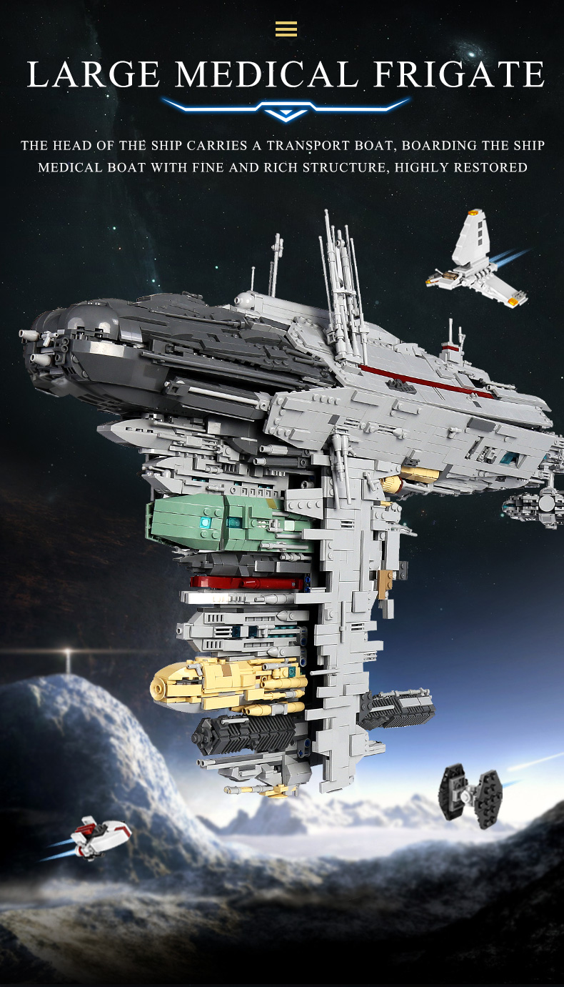 MOULD KING 21001 UCS Nebulon Model B Medical Frigate Star Wars Building Blocks Toy Set