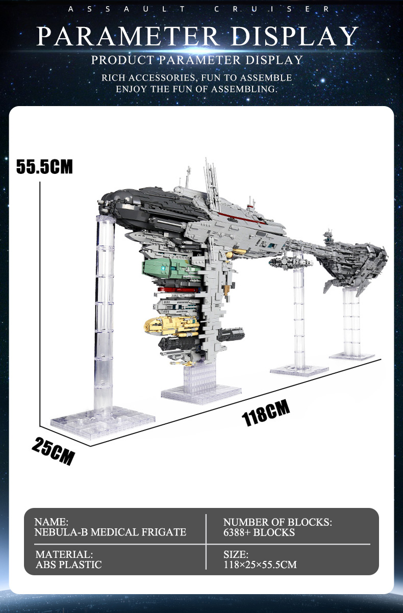 MOULD KING 21001 UCS Nebulon Model B Medical Frigate Star Wars Building Blocks Toy Set