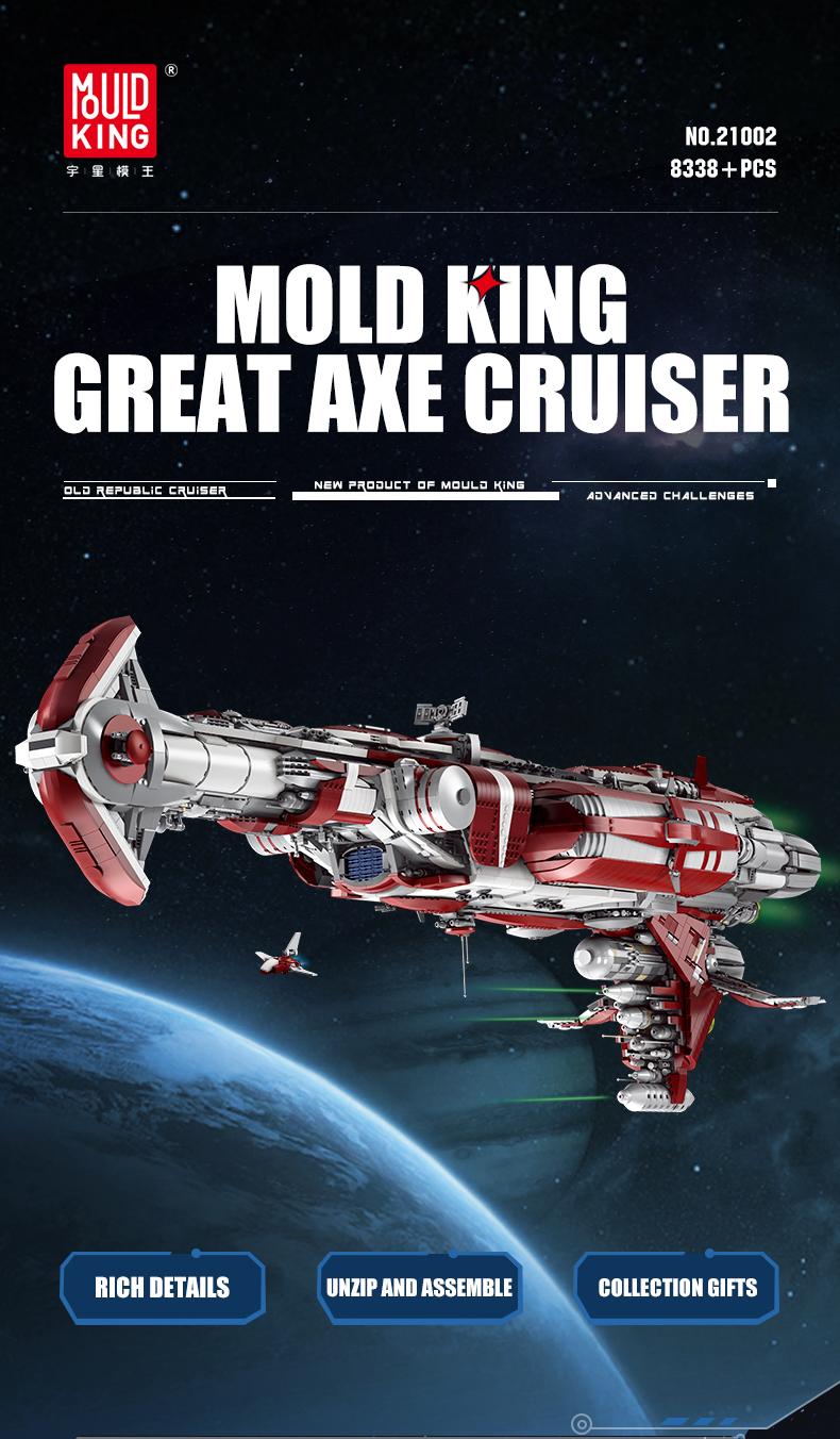 MOLD KING 21002 Old Republic Escort Cruiser Star Wars Juego de bloques de construcción de juguetes